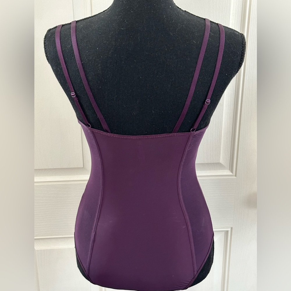 Victoria’s Secret Eggplant Bodysuit with sheer panels along the sides, 34C - Picture 5 of 14